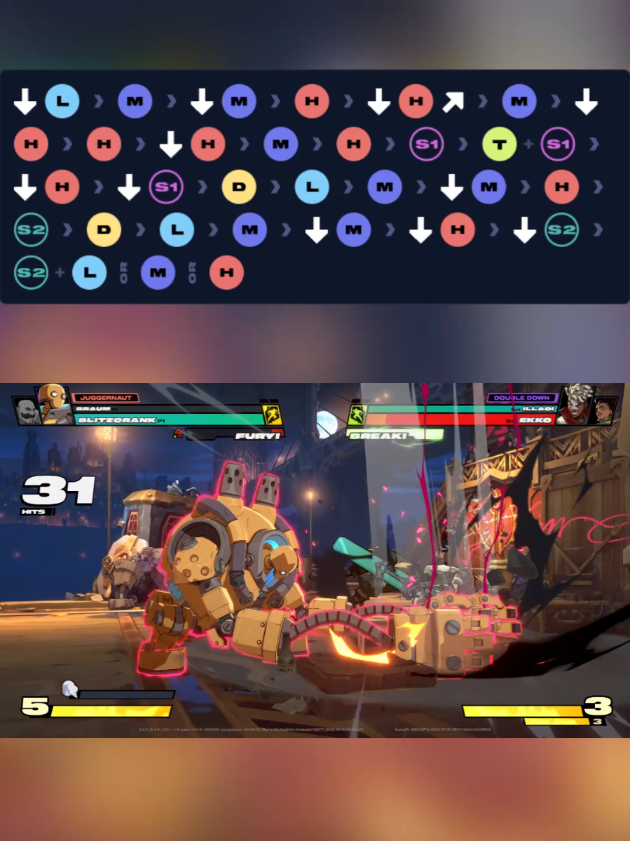 JUGGERNAUT BLITZCRANK COMBO! #2xko #blitzcrank #combo #juggernaut #fgc 