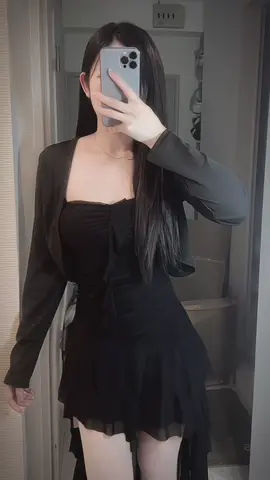 Váy hai dây body kèm khoác 🇯🇵#xuhuong #macdepmoingay #trending #outfit 
