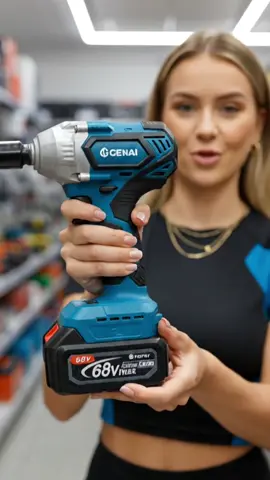 Kit completão GENAI 68V com 2 baterias + 26 acessórios! Profissional de verdade e ainda parcela em 6x sem juros. Clica no carrinho laranja e garante já o seu! #ChaveDelmpacto #FerramentasProfissionais #Genai68V #OfertasTikTokShop #Promolmperdível