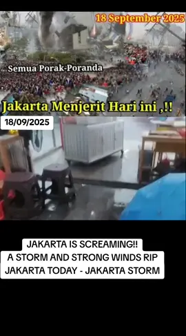 JAKARTA IS SCREAMING!! A STORM AND STRONG WINDS RIP JAKARTA TODAY - JAKARTA STORM #viralnews#dailynews#indoneshianews#trendnow#todaynews 