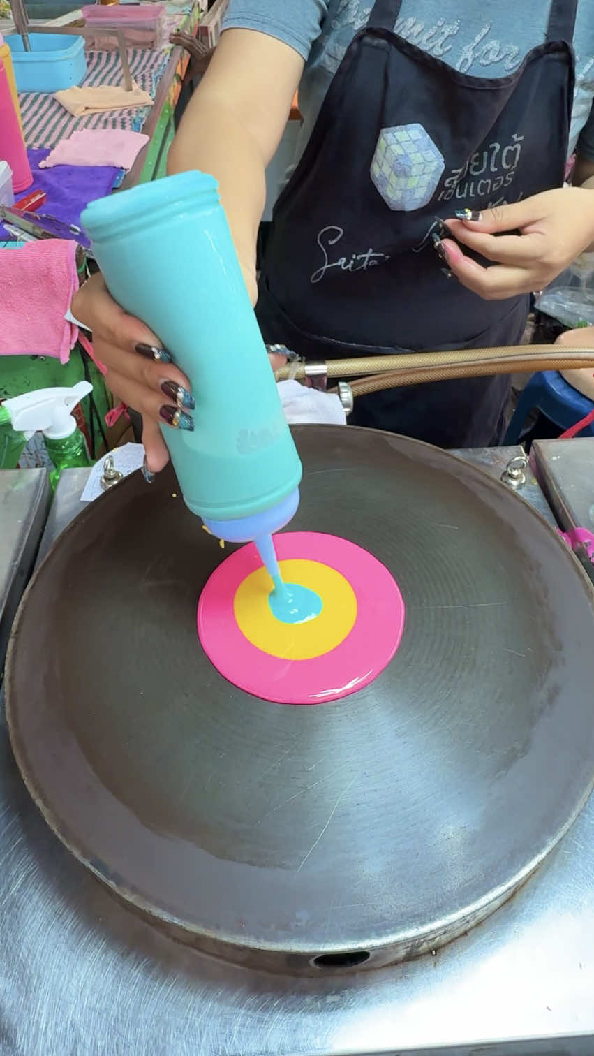 Pretty Banana Marshmallow Crepe in Thailand  🔍 Business name  Baby Crepe 📍Address Sai Tai Center, Bangkok  💵 Price  100 baht/$ 3 USD 