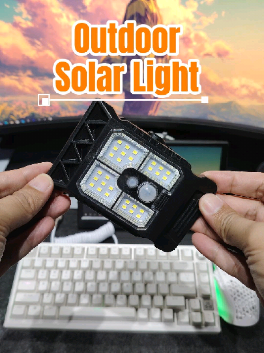 Outdoor Waterproof Solar Light with motion sensor. #solarlight #outdoorlighting  #light 