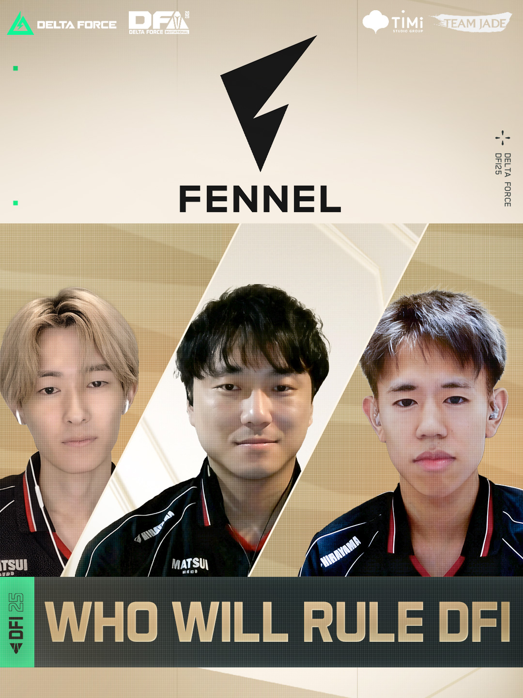 From Japan, FENNEL progresses into the Delta Force Invitational. xhazmat, yuni9, and OriBiA999 embrace a mindset of constant growth, stay true to their game plan with self-challenge as their guiding principle, and are determined to prove their strength on the big stage. September 19—witness FENNEL break through!  #deltaforce #gaming #esports #pcgaming #DFI