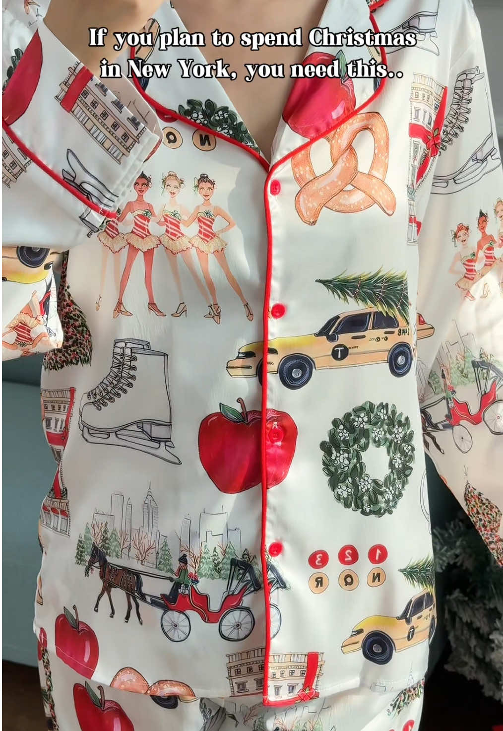 You found the cutest pajamas for Christmas 🎄☃️🤩#nyc #ny #newyork #christmas #christmasinnewyork 