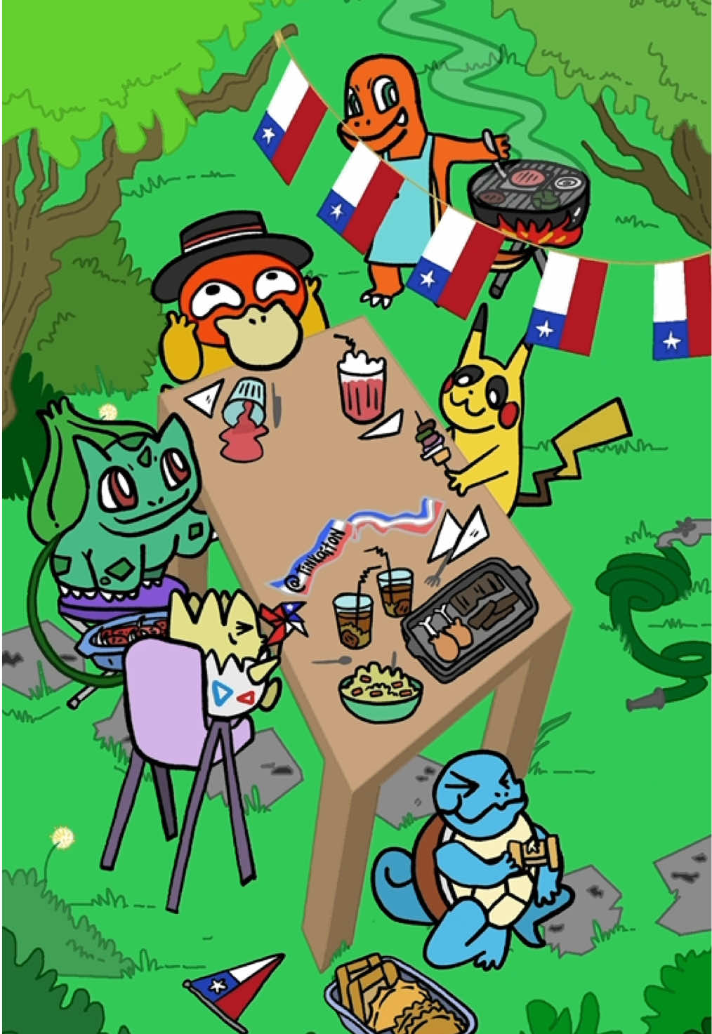Feliz 18 🇨🇱 #chile #pokemon #18septiembre #18deseptiembre (🎵: La Jardinera - Violeta Parra)