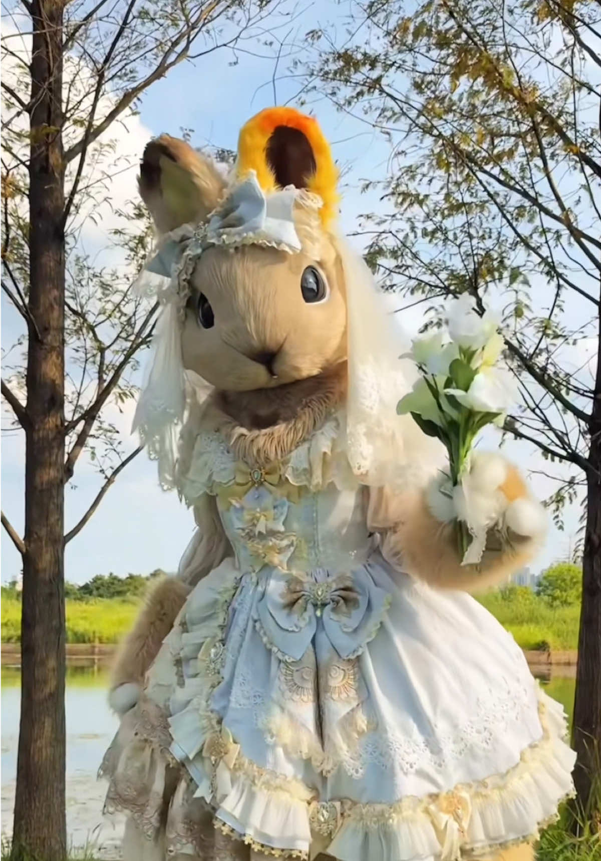 I picked flowers for you! #fursuit #furry #fashion #aesthetic #fyp