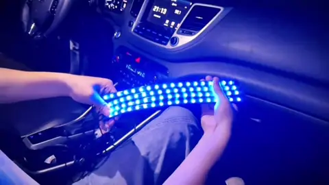 MeeGoo Car Ambient Light RGBLED 8 Color Atmosphere Lights USB APPControl 36/48/72 LEDs Car Interior Decorative Lights with Voice Control Option #TikTokShop #goodthing #foryou #fyp 