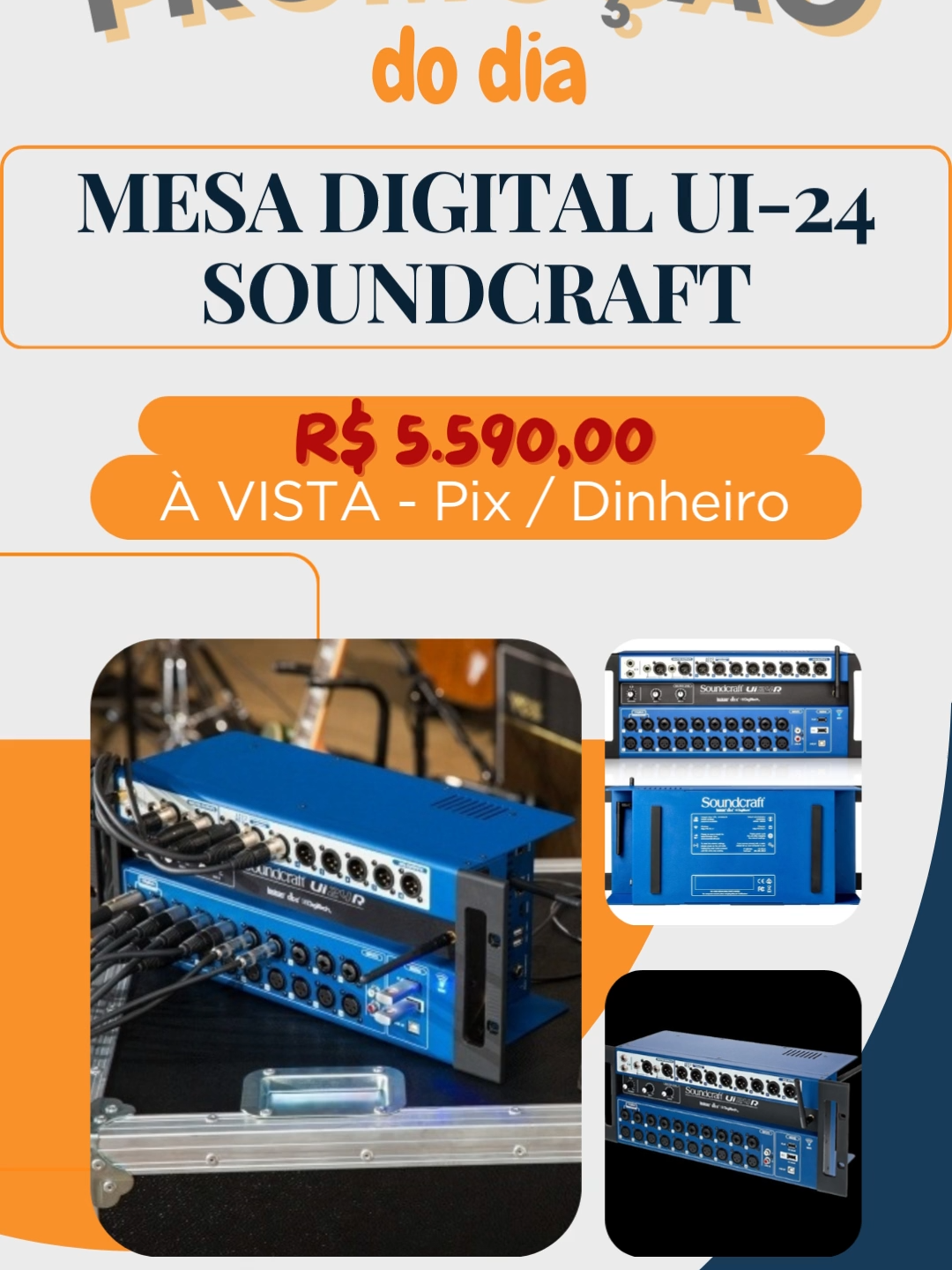 🎶 Oportunidade Imperdível para Profissionais de Áudio! 🎶 🔊 Está em busca de qualidade de som impecável e controle total para suas produções? A Soundcraft UI24 chegou para elevar o nível de seu trabalho! 🔊 🚀 Compre agora e tenha acesso a tecnologia de ponta que oferece 24 entradas, controle remoto total via app, e um som cristalino que vai transformar sua sonorização! Características incríveis: 24 canais com preamps de qualidade superior 🎚️ Controle remoto via app para iOS/Android 📱 Efeitos de alta performance e equalização precisa 🎛️ Conectividade via Wi-Fi ou Ethernet 🔌 💥 Super oferta: Não perca a chance de adquirir esse equipamento que é sucesso em estúdios, eventos ao vivo e gravações profissionais! Por um preço imperdível! 💬 Aproveite o preço especial por tempo limitado! Entre em contato agora e faça um upgrade no seu som! 🎧 #Venda #SoundcraftUI24 #MesaDigital #AudioProfissional #SomDeQualidade #Oportunidade #EquipamentoProfissiona #somdeigreja #audio