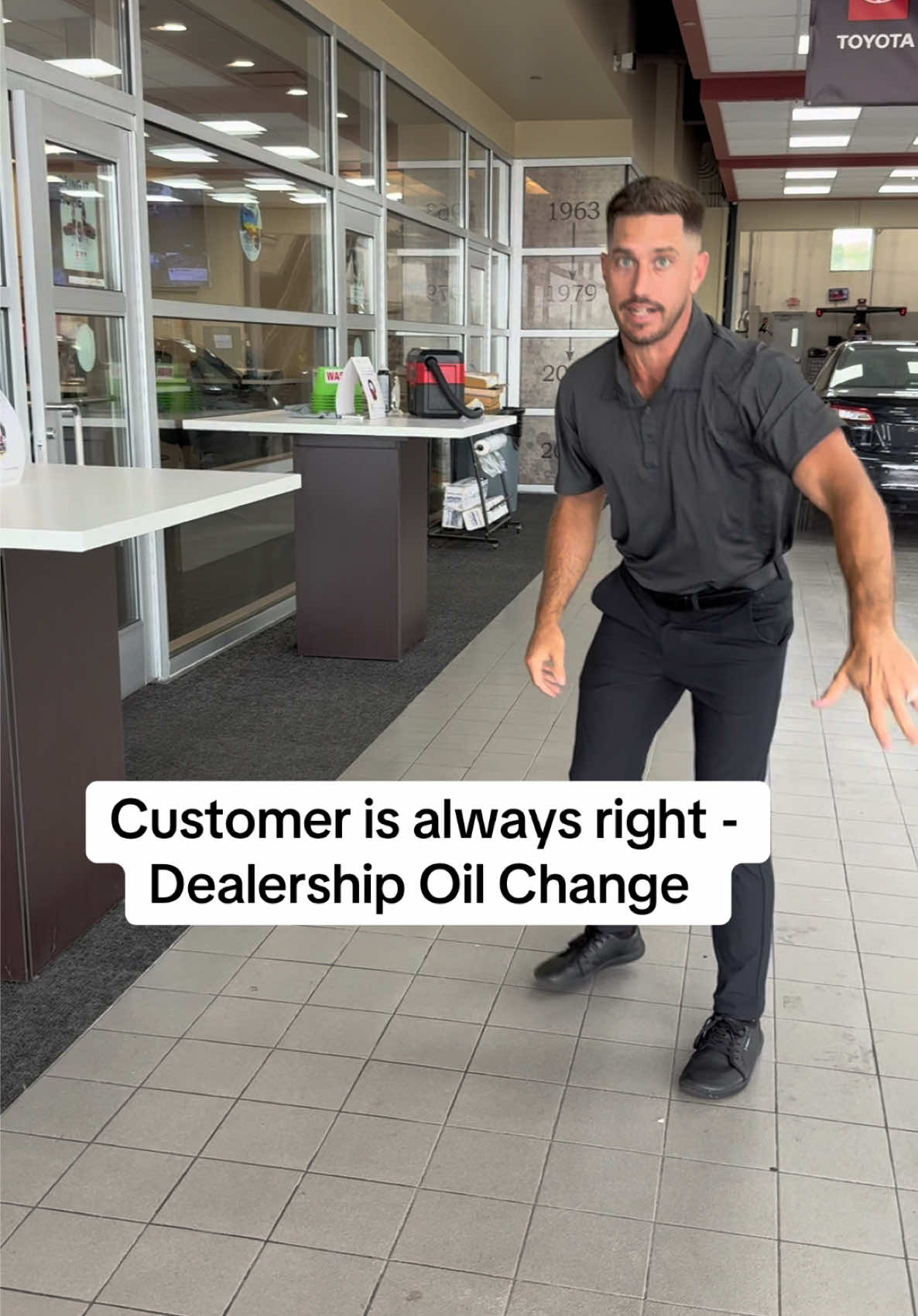 When the car dealership takes what you say a bit too literally … #mechanic #oilchange #carmaintenance #cardealership 