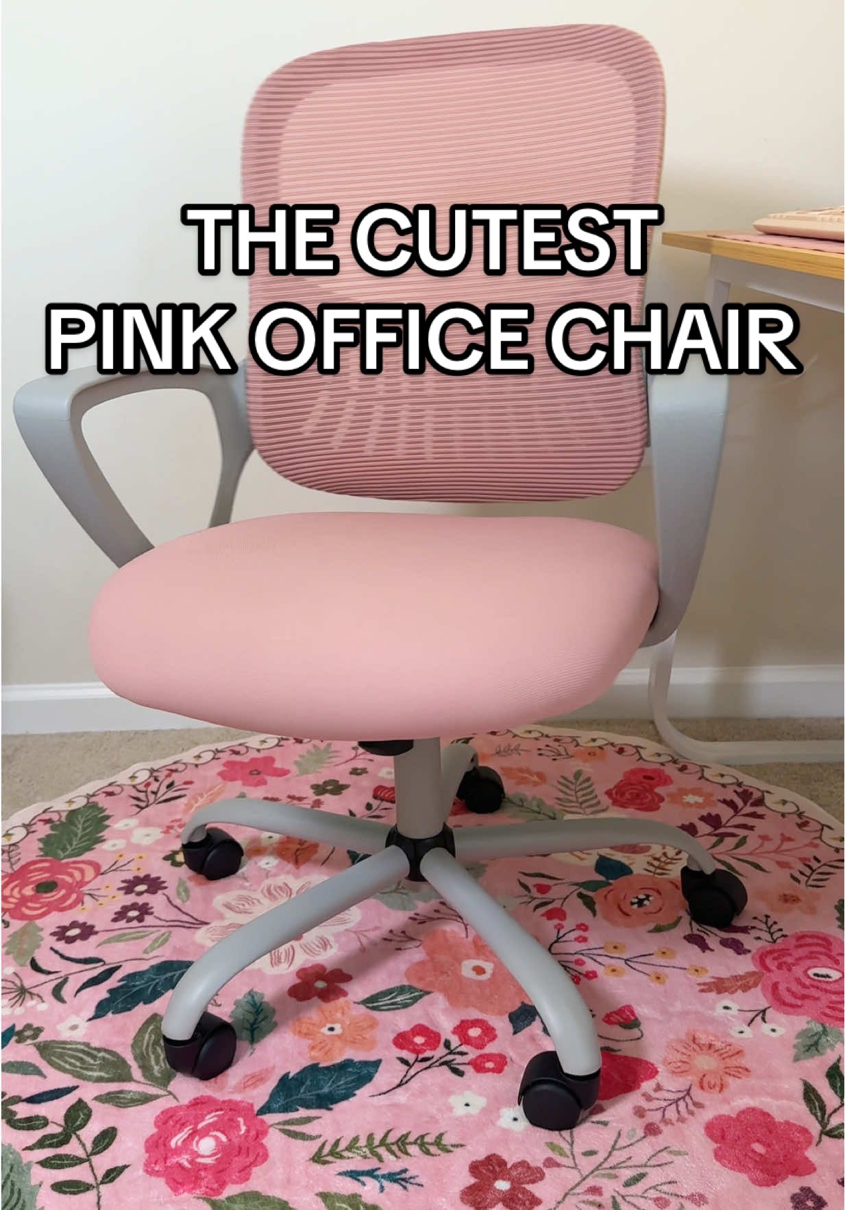Every single time they have restocked the pink it is sold out very quickly. I absolutely love this inexpensive office chair. Very easy to assemble and makes my space look so cute #officechair #officelife #homeoffice #homeofficedecor #pinkchair 