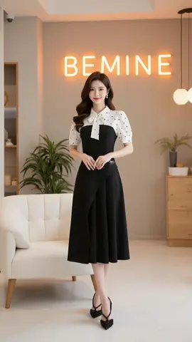 Lên cho các chị iu mã đầm thanh lịch căng nhất 2025😎😝🤭#bemineofficial #damthietke #thoitrangnu #damcongso #OutfitĐiLàm 