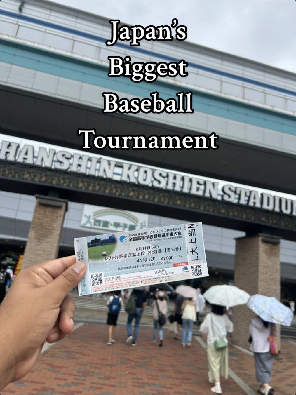 Finally visiting Japan’s Biggest Highschool tournament, Koshien! One of the biggest bucket list things ever since I watched Diamond no Ace As always if anyone has any questions on how to do these things feel free to comment or dm #diamondnoace #japan #koshien #baseball #japantravel 