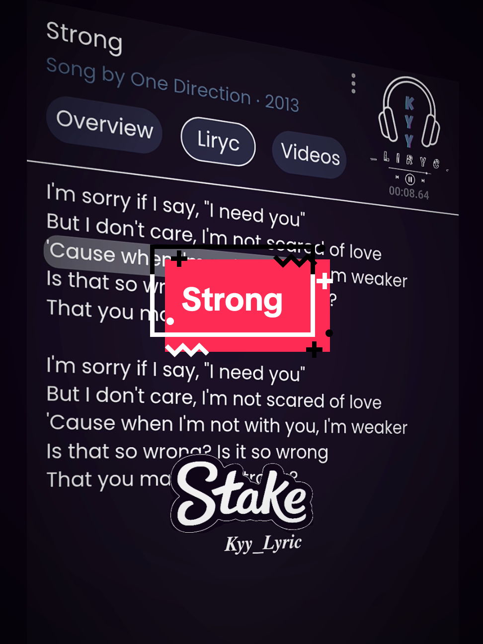 Strong 🎧🎶 #lirycs #onedirection #song #kyyliryc #lirycsvideo 