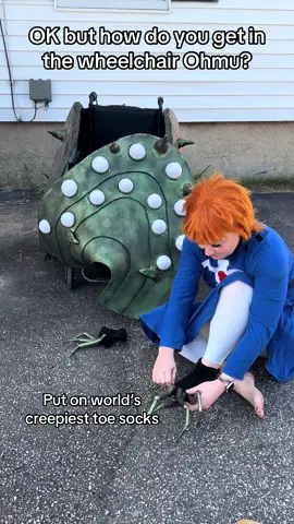 “The Ohmu wheelchair cosplay is cool, but how do you get in it?” Carefully 😅 #nausicaa #studioghibli #anime #cosplay