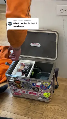 Replying to @JB we are and @Engel Coolers household through and through!! This man uses his cooler everyday #fyp #engel #engelcoolers #bluecollar #bluecollarlife 