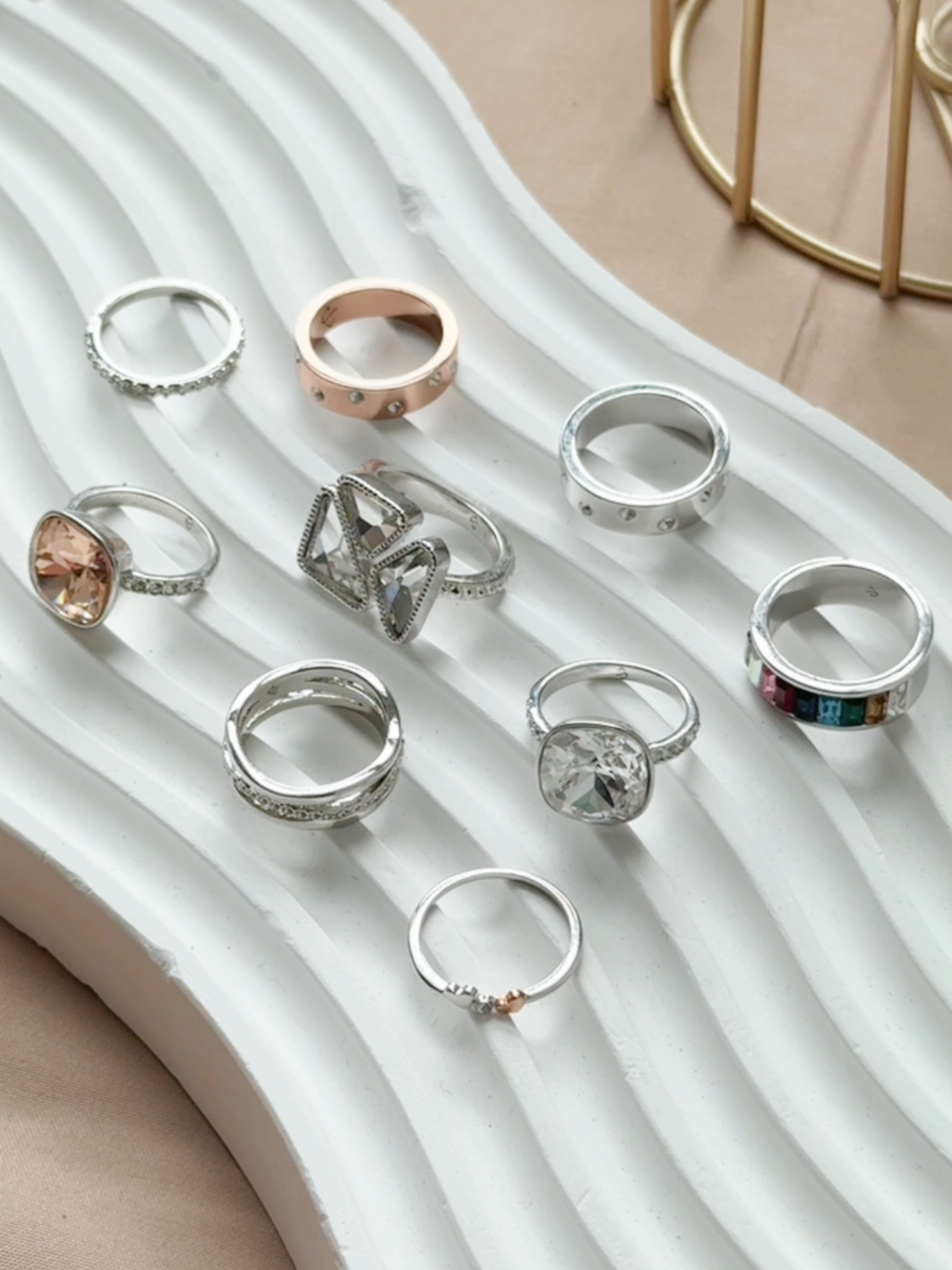 Luxury อยู่ที่มือคุณ 💍 ดีไซน์สุดพรีเมียม ใส่แล้วลุคทุกวันดูแพง ทุกมุมมือเป็นภาพแฟชั่นทันที #crystalwork #จิวเวอรี่ #แหวน #makemydaybeauty #makemydaygroup