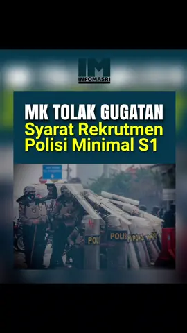 @officialmkri @sorotan #mahkamahkonstitusi #tolak #gugatan #polisi #sarjana 