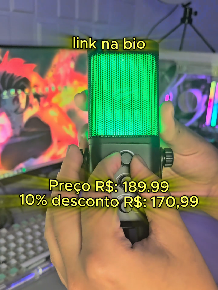 Havit gk65 mega promoção de R$189.99 com cupom: BAZOOHAVIT11 Preço: 170.99 link na bio. Microfone de qualidade, amostragem mega alta: 192KHz, precisão impecável clareza e sem ruídos, iluminação RGB dinâmica  Ajuste individual do botão #havit #gk65 #publi #viral #microfone 