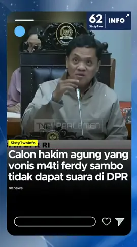 Berdasarkan hasil uji kelayakan dan kepatutan (fit and proper test) yang dilakukan oleh Komisi III DPR RI, hakim Alimin Ribut Sujono, yang merupakan salah satu hakim yang pernah menjatuhkan vonis mati kepada Ferdy Sambo, tidak lolos sebagai calon hakim agung. Dalam pemilihan yang dilakukan secara voting, Alimin Ribut Sujono tidak mendapatkan satu pun suara (0 suara) dari anggota Komisi III DPR RI. Pencoretan Alimin Ribut Sujono ini menyusul sejumlah pertanyaan dan perdebatan yang terjadi selama uji kelayakan, di mana anggota DPR, Benny K. Harman, mencecar Alimin terkait pandangannya mengenai hukuman mati, khususnya dalam kasus Ferdy Sambo. Meskipun Alimin menjelaskan bahwa ia menjatuhkan vonis mati karena kasus tersebut merupakan pembunuhan berencana yang dilakukan oleh aparat penegak hukum, pandangan tersebut tampaknya tidak mendapatkan dukungan dari anggota DPR. #bubarkandpr #fyp #bismillahfyp #viral #fyppppppppppppppppppppppp 