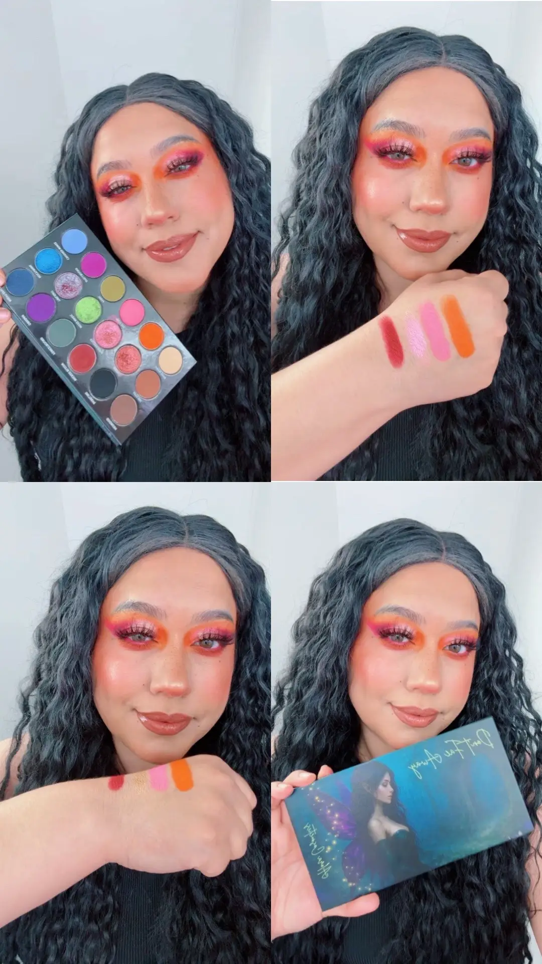I created this makeup look using the Don’t Fae Away eyeshadow palette from @Alora Cosmetics you can use code Beatriz for some money off 😏🤗 #fallmakeup #fallaesthetic #orange #pink #makeuplook 