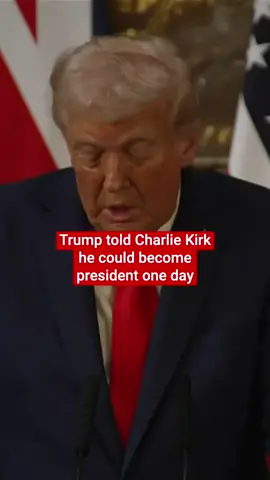 Donald Trump says he told Charlie Kirk he could one day become president. Addressing the media at Chequers during the US President’s state visit, Trump paid tribute to Kirk, calling him a 