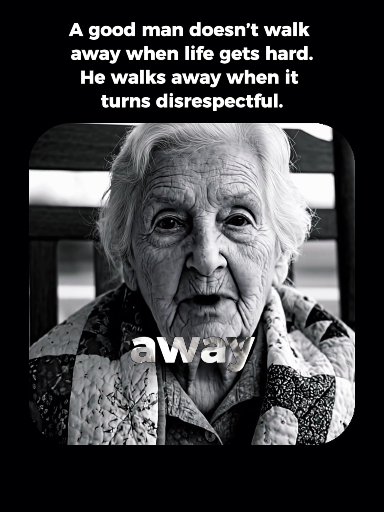 A good man doesn’t walk away when life gets hard. He walks away when it turns disrespectful. #Relationship #relatioshipadvice #relationshipgoals #highqualitycontent