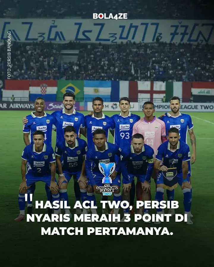 Perwakilan dari Indonesia di ACL TWO, yaitu Persib Bandung🇮🇩 nyaris meraih kemenangan ketika gol cepat saddil ramdani di awal babak kedua pada menit 47' dan mendapatkan 3 point menghadapi perwakilan dari Singapura yaitu, lion city sailors fc🇸🇬, namun sayangnya di gagalkan oleh pemain tim lawan yaitu Lennart Thy pada menit 90+2'. disisi lain ada tim dari Thailand yaitu Bangkok united 🇹🇭, yang melibas habis tim dari Malaysia yaitu Selangor🇲🇾, dengan skor 2-4, menang di kandang lawan. Dengan inii Bangkok united memimpin klasemen sementara di grub G.   Selanjutnya Persib Bandung akan menghadapi Bangkok united pada 1 Oktober (AWAY THAILAND).🇮🇩🛫🇹🇭 . . . #persib #ACLTwo #persibbandung #football #bola4ze 