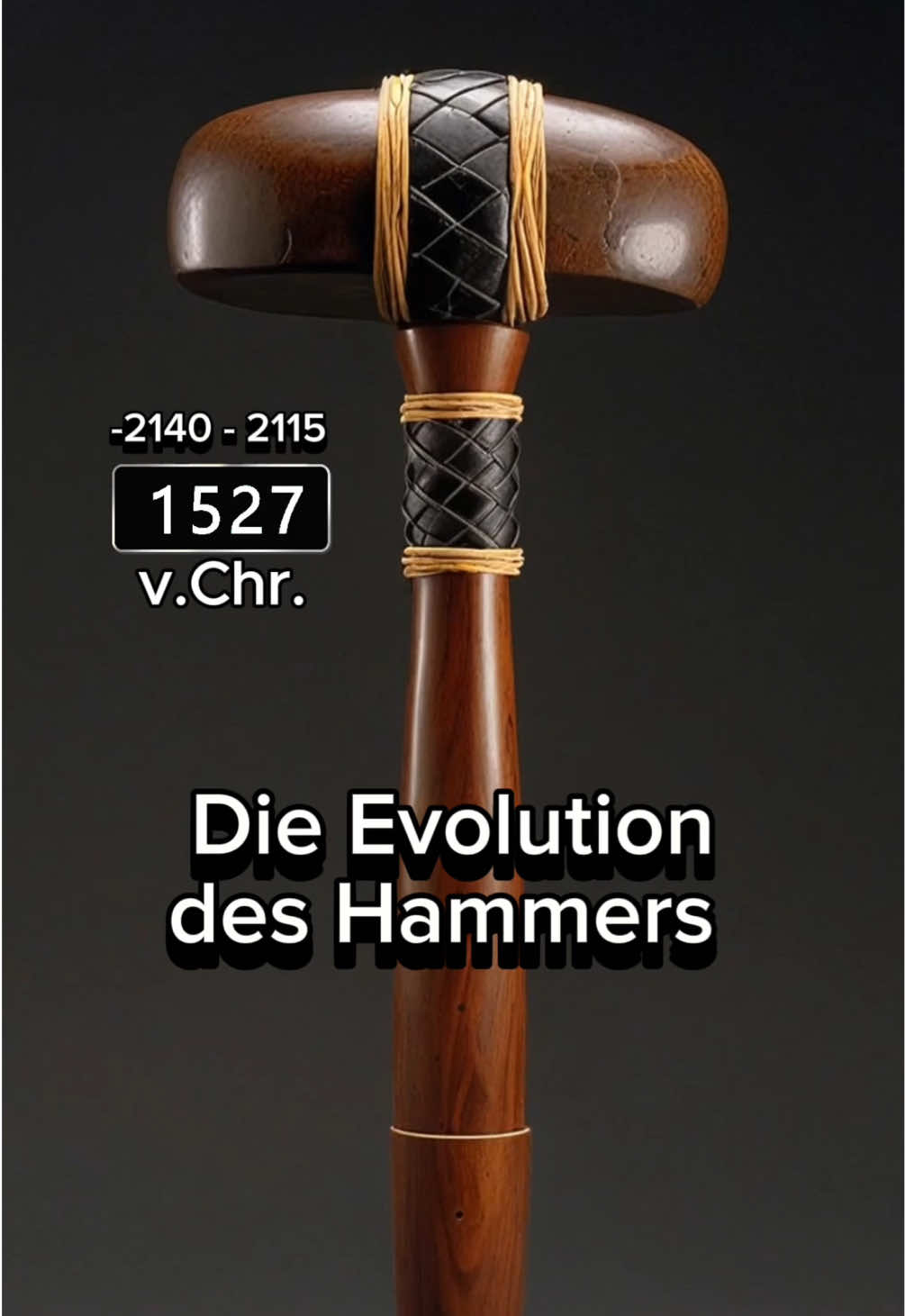 🔨 Die Evolution des Hammers ♥️ Folge für mehr! #hammer #evolution #geschichte #zeitreise #werkzeug 