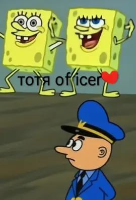 „тoтя officer ❤️ kiedy SpongeBob razy dwa wjeżdża na pełnej 😂✨” Kreskówki w najdziwniejszym crossoverze ever – a policjant tylko patrzy 👀 #totya #officer #meme #funny #SpongeBob      