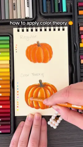 Explaining how to use color theory! I use color theory a ton BUT wanted to break it down in case you weren't sure what it is. Color theory basically is about how colors compliment each other and work color together to create shadows and emotions and blending etc etc. for a theory pumpkin I want dimension with, I start with BLUE NOT ORANGE. Let me know if you want more videos like this!!! #colortheory #arttutorial #pumpkin #fruitart #coloring 