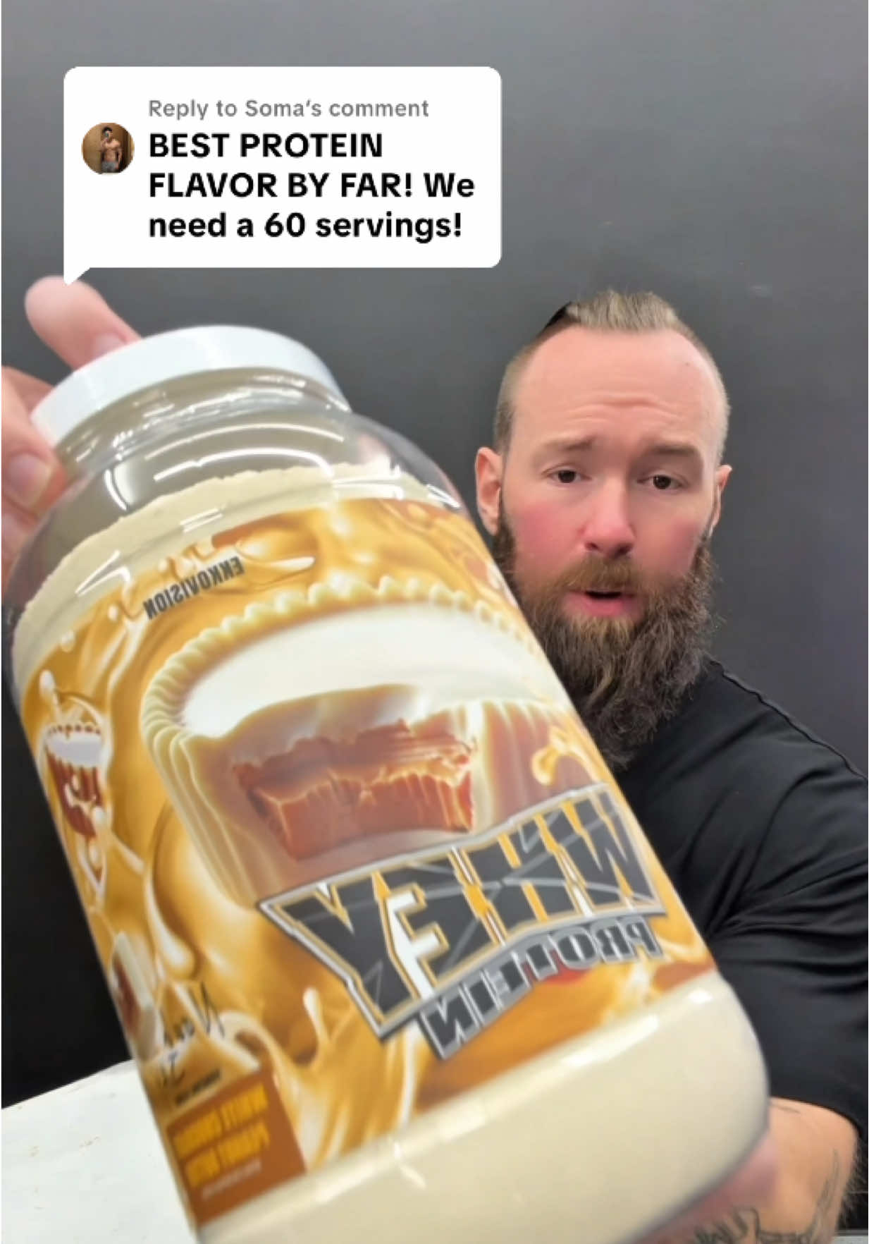 Replying to @Soma the best protein ever is white chocolate peanut butter protein 26% OFF + free shipping! 26 protein 130 calories! #protein #muscle #Fitness #ekko #tiktokshoprestock 