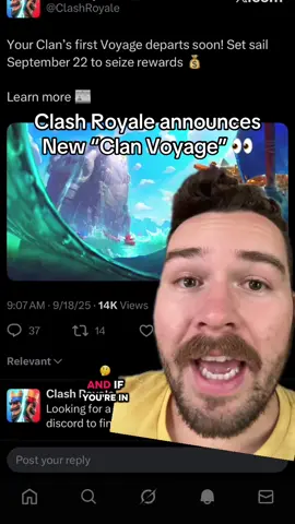 Clan Voyage is COMING #clashroyale #clashroyalememes #fyp 