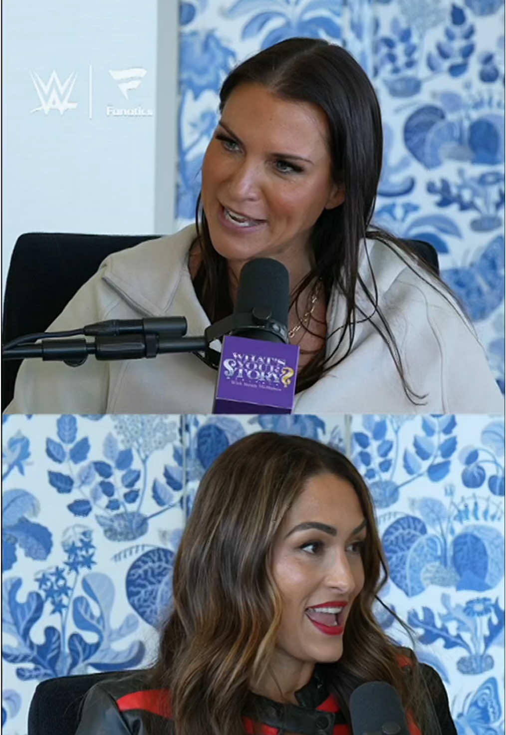 And they said kayfaybe was dead! 🤣🤣🤣 Thank you #NikkiBella for such a fun interview! A new #WhatsYourStory is out now, wherever you get your podcasts! @WWE @Elyse Dudzinski @Nikki Garcia @Fanatics 