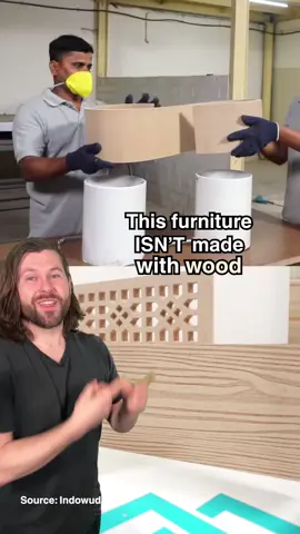 This furniture isn't made with wood, but something you wouldn't expect! And it’s helping to fight deforestation! Indowud from India, have found a way to make everything from doors, decking and furniture using rice! Rice husks, the outer shell left behind after rice is harvested, are turned into strong, versatile boards that are waterproof, flame-resistant, and 100% recyclable. Helping reuse agricultural waste and prevent trees being cut down for wood. First the rice husks are dried and ground into a powder. Natural resins are added, then the mix is heated and pressed into shape. Resulting in a strong moldable material, that can be cut and shaped, just like wood! It’s designed to replace materials like MDF and plywood, which are often full of toxic resins and can't be recycled. Indowud even have a buy-back program to recycle old boards into new ones, creating a more circular system. Would you use furniture made from rice? Throw a rice emoji in the comments if you would, and share to spread positive solutions! #goodnews #india #rice #Sustainability #tiktokforgood 