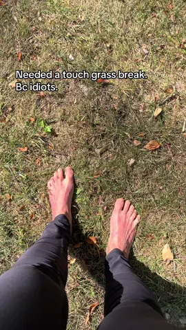 Grass & sunshine to the rescue  #wfh #touchgrass 🫠