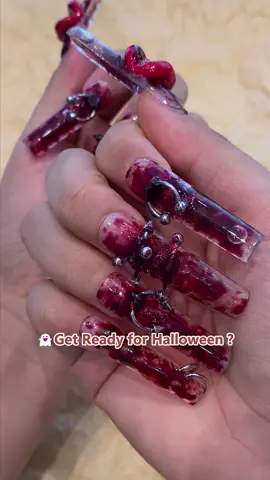 get ready for halloween? #nail💅 #hallowennails🎃🦇💅😍 #halloween #waternails #DIYNails 
