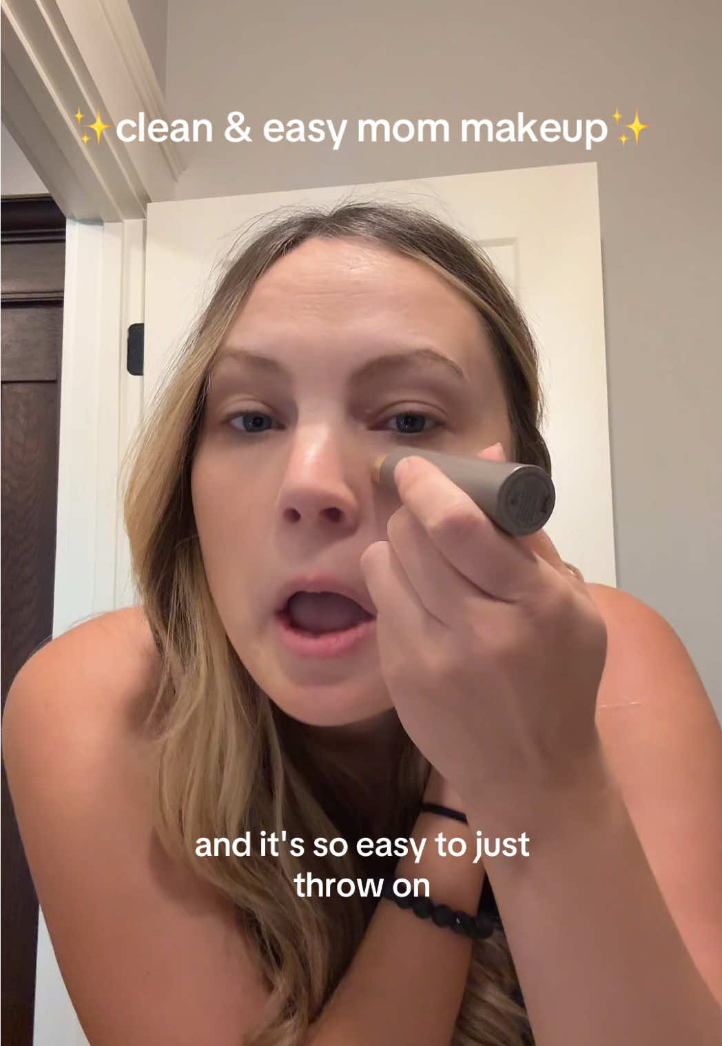 Anything that makes my makeup routine simpler, I'm all about 🫶 Love this Minimalist Perfecting Stick from @MERIT Beauty  That it's clean, fast & easy, lasts forever, and is FREE shipping! ✨ If yall wanna make your makeup routine simpler and love clean beauty, you're gonna want to grab this!!  Linked on this post 🤍 #meritfoundationstick #cleanbeauty #mommakeup #meritbeauty #tiktokshopfinds #MomsofTikTok #tiktokmademebuyit 