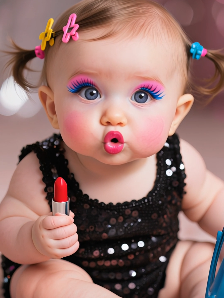 #cute #baby #funnymoments #makeup #babylove 