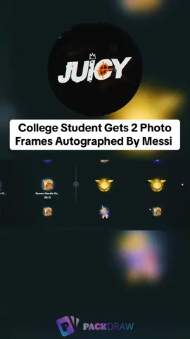 College Student Gets 2 Photo Frames Autographed By Messi 