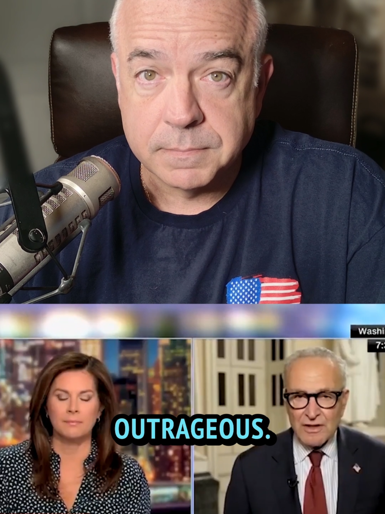 Schumer Loves Free Speech… Unless It’s Fox News.  Hypocrisy over Jimmy Kimmel and Tucker Carlson.  #news #jimmykimmel #tuckercarlson #chuckschumer #freespeech