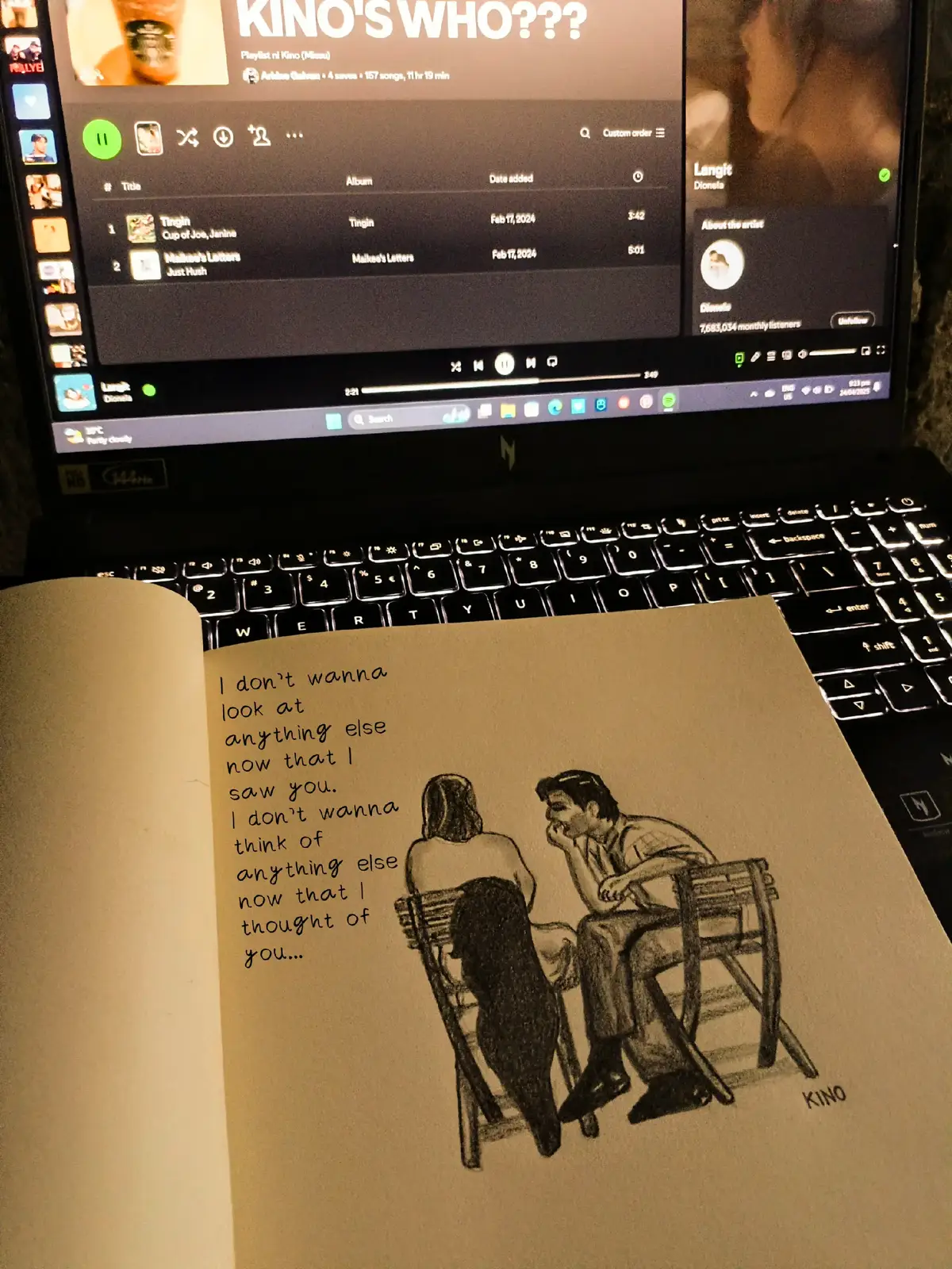 I don't wanna look at anything else now that I saw you... #drawing #feelings #taylorswift #daylight #fyp