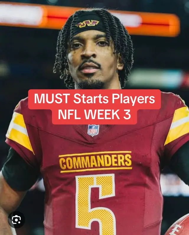 NFL WEEK 3 MUST STARTS  #fantasyfootball 
