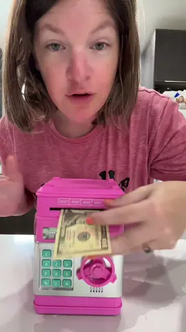 Money savings box bank with a combo key like a safe to get into it # #SaveMoney #KidsBank #GiftForKids 
