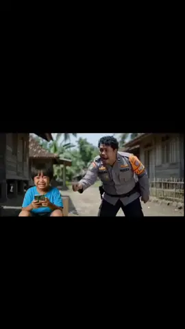 Polisi Marahin Anak Kecil Yang Bandel Yang Suka Main Hp Terus. #viral #polisianak #ai #videoai #veo3prompt 