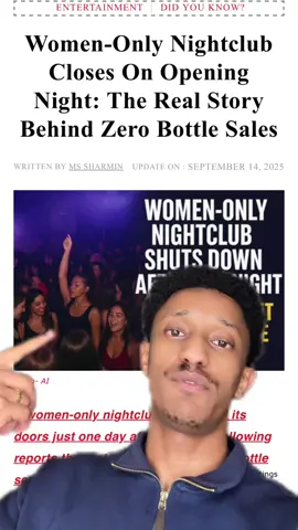 Women Only Nightclub Closes On Opening Night