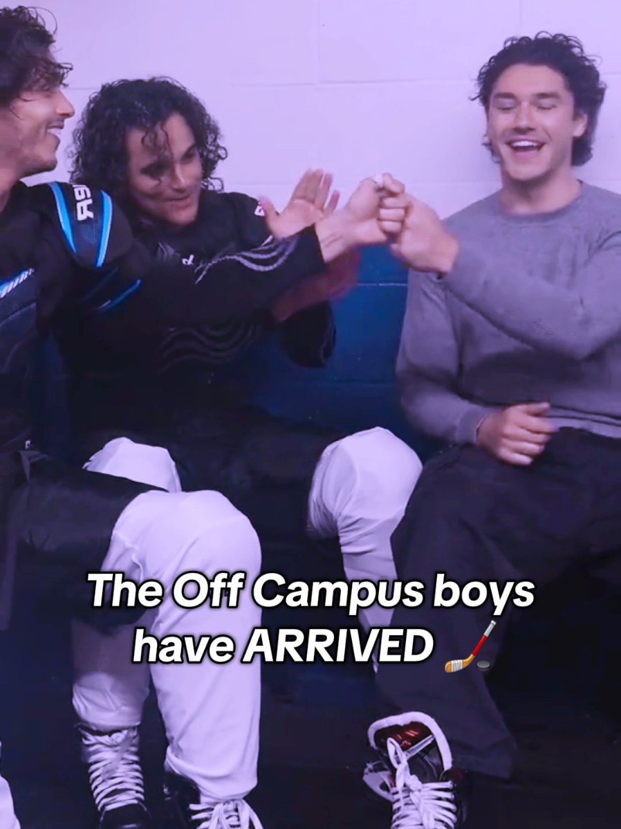 Are you ready for this chaos? The Off Campus boys have ARRIVED. Happy Off Campus Day to the hockey crew we’ll never get over! Dean Di Laurentis, Garrett Graham, John Logan and John Tucker 🏒🔥 #offcampus #ellekennedy #thedeal  #hockeyromance #BookTok 