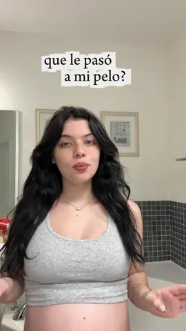 que taaal?🙊💇🏻‍♀️  products used: @BondiBoost flat iron & HG heat protectant  @evaavobeauty hair oil #hairjourney #hairtok #pregnant #embarazada #maggiepepe 