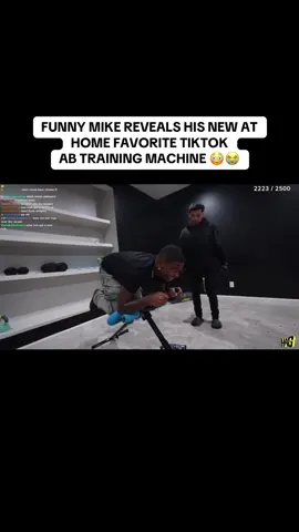 FUNNY MIKE REVEALS HIS NEW AT HOME FAVORITE TIKTOK  AB TRAINING MACHINE 😳😭 #funnymike #streameruniversity #foryoupage #viral #workout 