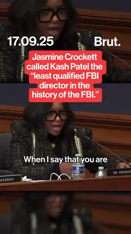 Rep. Jasmine Crockett referred to Kash Patel as “the least qualified FBI director in the history of the FBI” during a Judiciary Committee meeting on Wednesday, September 17, before continuing with further remarks about his performance. #JasmineCrockett #KashPatel #FBI #Congress #JudiciaryCommittee #Politics
