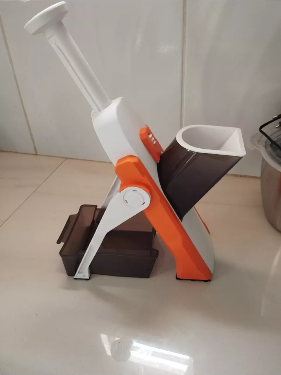 Cortador Fatiador Mandoline Multifuncional Bomba de mola de alto desempenho para maximizar a força de corte Lâminas ajustáveis ​​para definir a fatia sem espessura de 0,5 mm a 8,0 mm Alta eficiência que faz mais de 30 tipos de cortes perfeitos. #cortadordelegumes#praticidade#receitas #paravoce #cozinha #utensiliosdecozinha